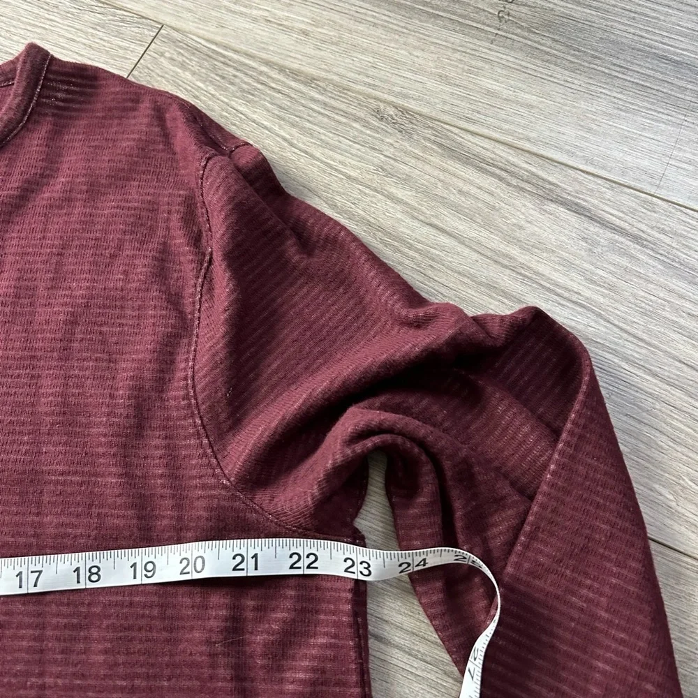 NWT Men's‎ Nordstrom 1901 burgundy soft striped long sleeve henley Large